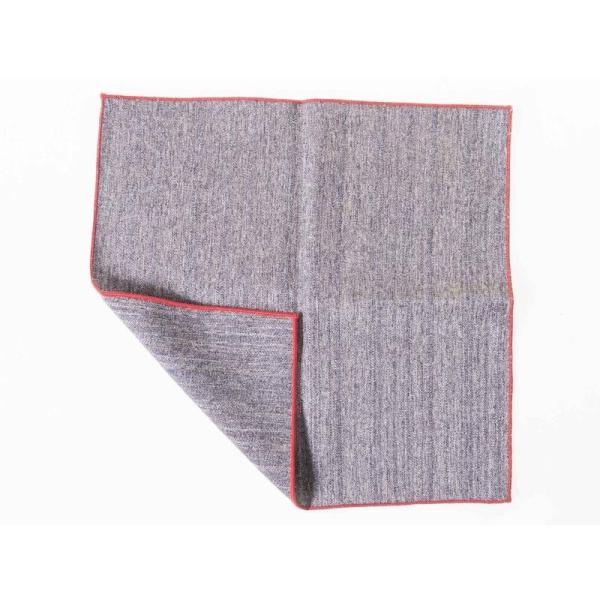 メンズファション 正装 ビジネス カジュアル ポケットチーフ ハンカチ レトロ #グレー