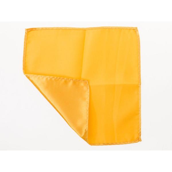 メンズファション ビジネス カジュアル 光沢感 無地 ポケットチーフ ハンカチ#ブラック