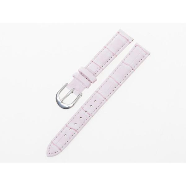 ファション 男女兼用 腕時計 交換用 パーツ 本革製 ワニ革風 ベルト バンド#ピンク 14MM