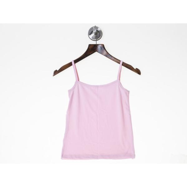 レディースファッション 無地 細紐 キャミソール トップス インナー シンプル#ピンクL