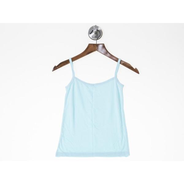 レディースファッション 無地 細紐 キャミソール トップス インナー シンプル#ブルーL