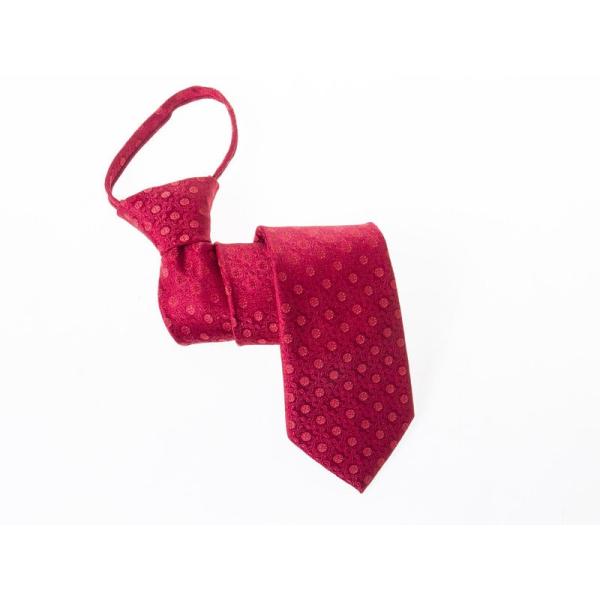 メンズファッション 赤系 ジッパー式 ワンタッチネクタイ クイックネクタイ 結び不要#花柄B