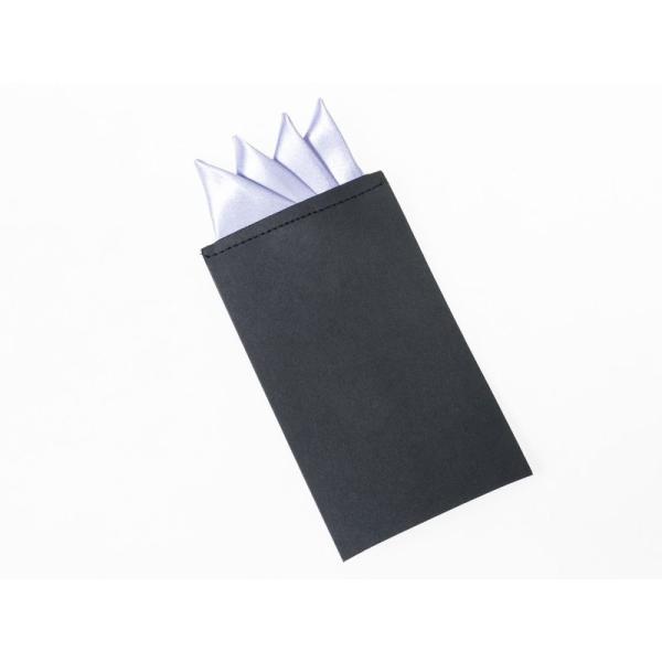 メンズ 正装 ビジネス スーツ タキシード ポケットチーフ ハンカチ 三角×4 一体型#バイオレット