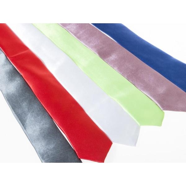 男女兼用 カジュアル ビジネス 正装 ファッション小物 スーツなど 細身ネクタイ 無地#ホワイト