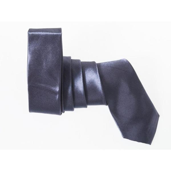 男女兼用 カジュアル ビジネス 正装 ファッション小物 スーツなど 細身ネクタイ 無地#グレー