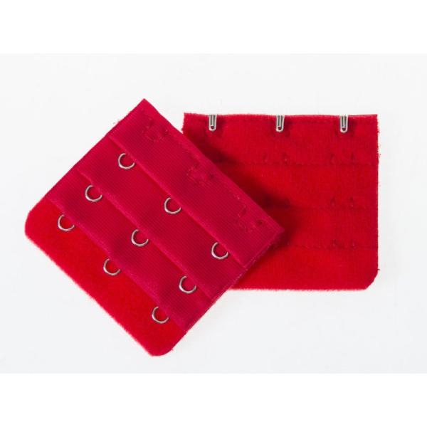 レディースファッション 補助小物 ブラジャー 下着調整用 延長ホック 3列3段フック 2個入り#レッ...