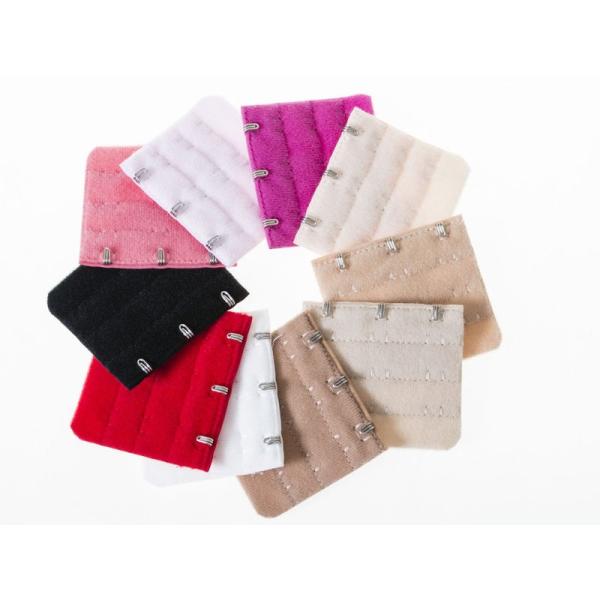 レディースファッション 補助小物 ブラジャー 下着調整用 延長ホック 3列3段フック 2個入り#ピン...