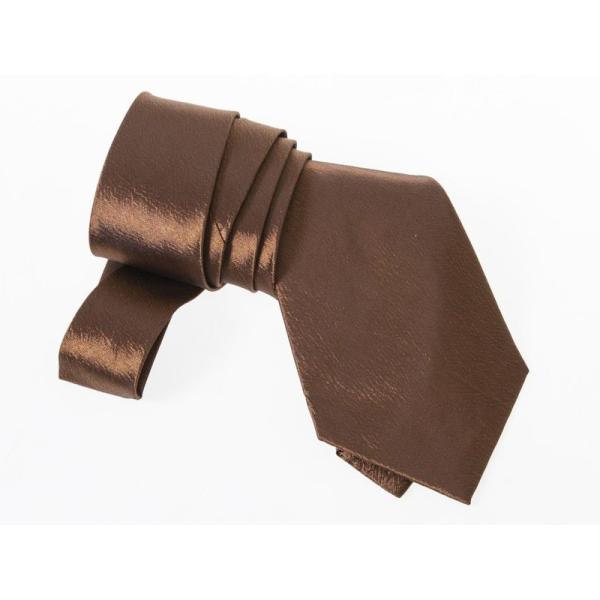 シンプル カジュアル ビジネス 正装 ファッション小物 スーツなど 無地 ネクタイ#ブラウン