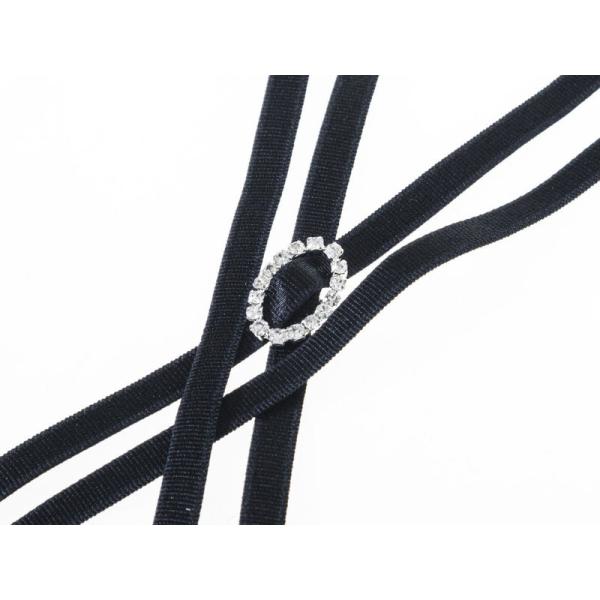 レディースファッション チョーカー風Xライン ラインストーン飾り付き ブラジャー付け替えストラップ#...