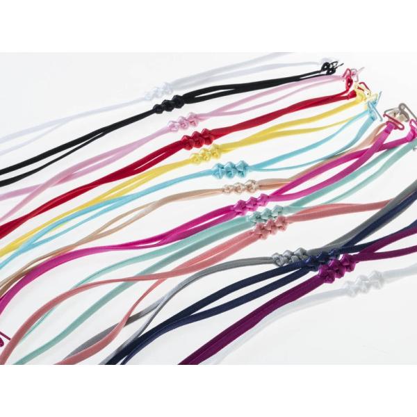 レディースファッション インナー Xライン 中国結び風 ブラジャー付け替えストラップ#ブラック