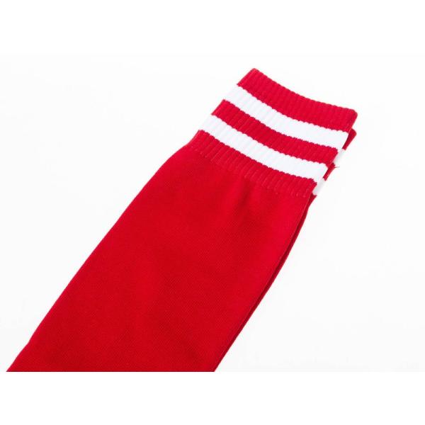 アウトドア 大人 ジュニア 運動 スポーツ サッカー ソックス 靴下 ストッキング#レッド