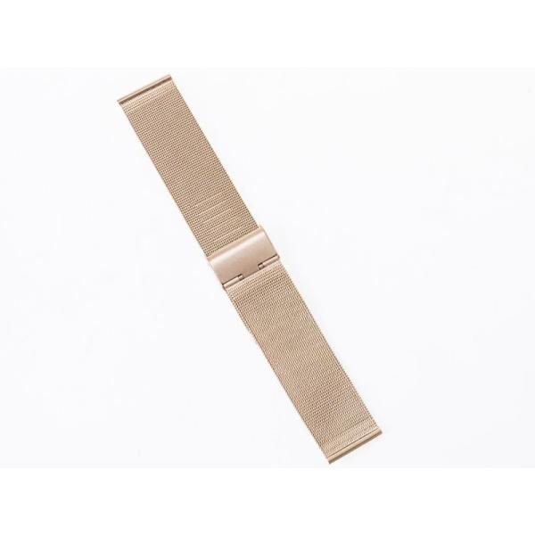 汎用 ステンレス製 メッシュ 腕時計 ベルト ブレスレット バンド 交換用 20MM#ローズゴールド
