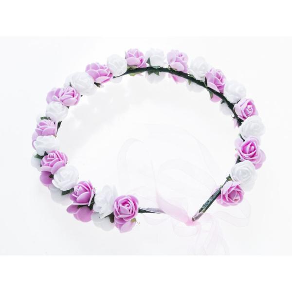 花嫁 花冠 花かんむり フラワー 造花アクセサリー ウェディング イベントなど#ローズ