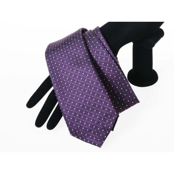 ファッション小物 シンプル カジュアル ビジネス 正装 スーツなど 水玉 ドット ネクタイ#ダークパ...