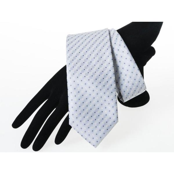 ファッション小物 シンプル カジュアル ビジネス 正装 スーツなど 水玉 ドット ネクタイ#ライトグ...