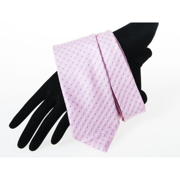 ファッション小物 シンプル カジュアル ビジネス 正装 スーツなど 水玉 ドット ネクタイ#ピンク