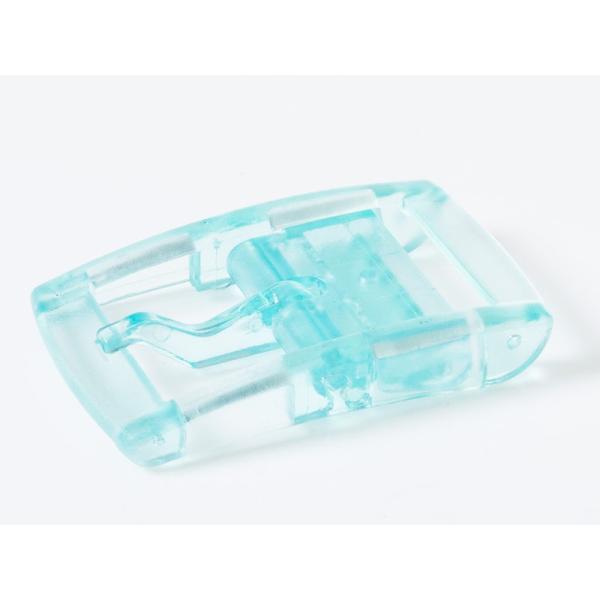 ファッション小物 ベルト用 合成樹脂製 カラフル バックル 3.4CM#エメラルドブルー