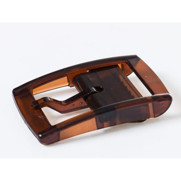 ファッション小物 ベルト用 合成樹脂製 カラフル バックル 3.4CM#ブラウン