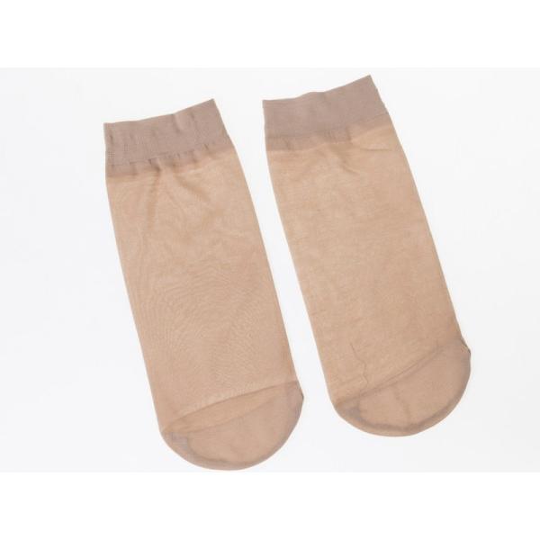レディース 薄手 ショートストッキング くるぶし丈 高通気性 ソックス 10足セット#ダークベージュ