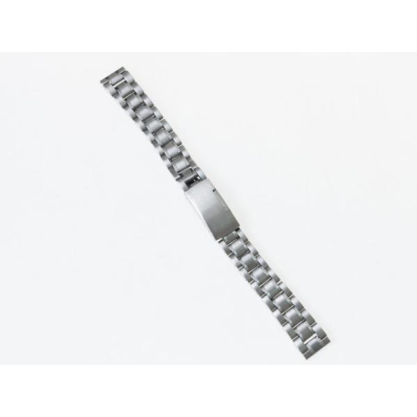 汎用 ステンレス製 腕時計 ベルト ブレスレット バンド Dバックル 交換用 16MM#シルバー