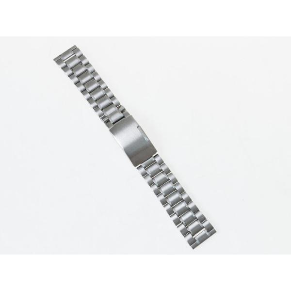 汎用 ステンレス製 腕時計 ベルト ブレスレット バンド Dバックル 交換用 20MM#シルバー