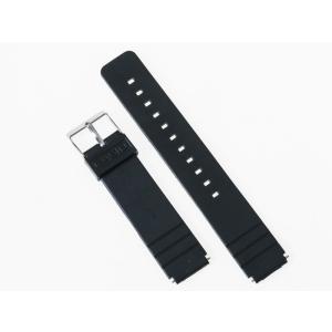 スポーツ ファッション 腕時計 交換用 パーツ 防水効果 PVC製 バンド ベルト#16MM ブラック
