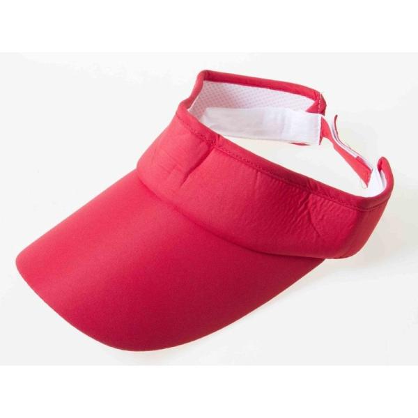 男女兼用 アウトドア ファッション 無地 サンバイザー 帽子 キャップ ハット 日よけ#レッド