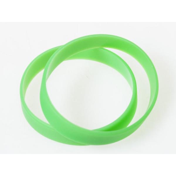 アウトドア スポーツ アクセサリー 無地 男女兼用 シリコンブレスレット 2個セット#グリーン