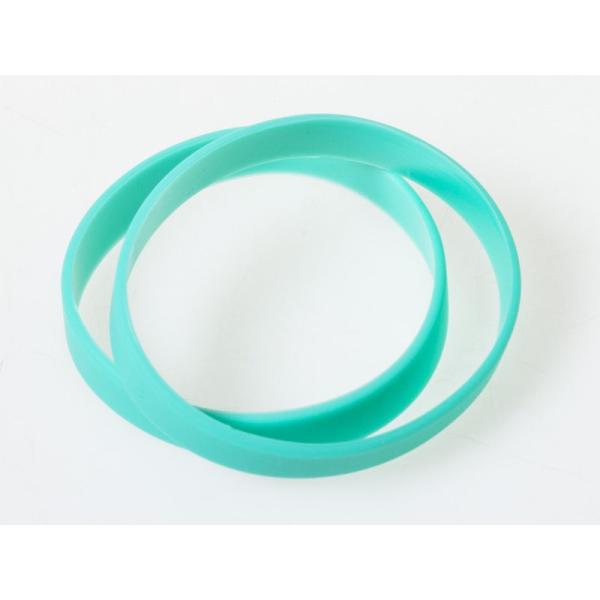 アウトドア スポーツ アクセサリー 無地 男女兼用 シリコンブレスレット 2個セット#エメラルドブル...