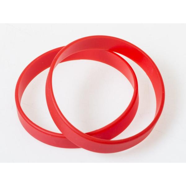 アウトドア スポーツ アクセサリー 無地 男女兼用 シリコンブレスレット 2個セット#レッド