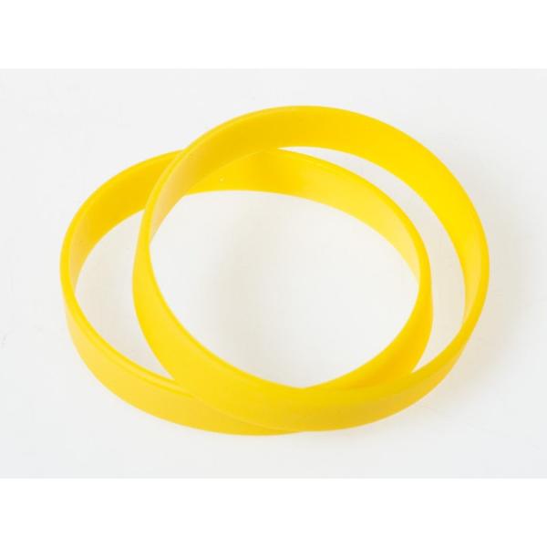 アウトドア スポーツ アクセサリー 無地 男女兼用 シリコンブレスレット 2個セット#イエロー