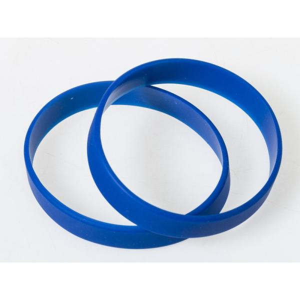 アウトドア スポーツ アクセサリー 無地 男女兼用 シリコンブレスレット 2個セット#ネイビー