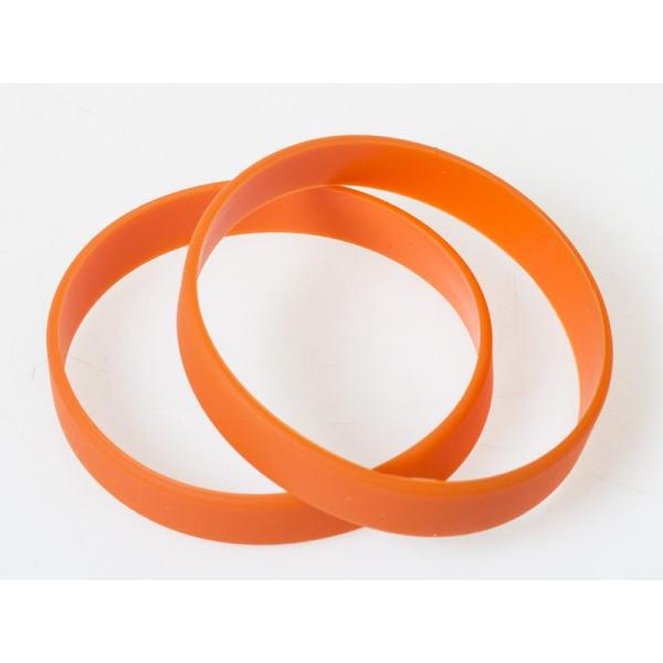 アウトドア スポーツ アクセサリー 無地 男女兼用 シリコンブレスレット 2個セット#オレンジ