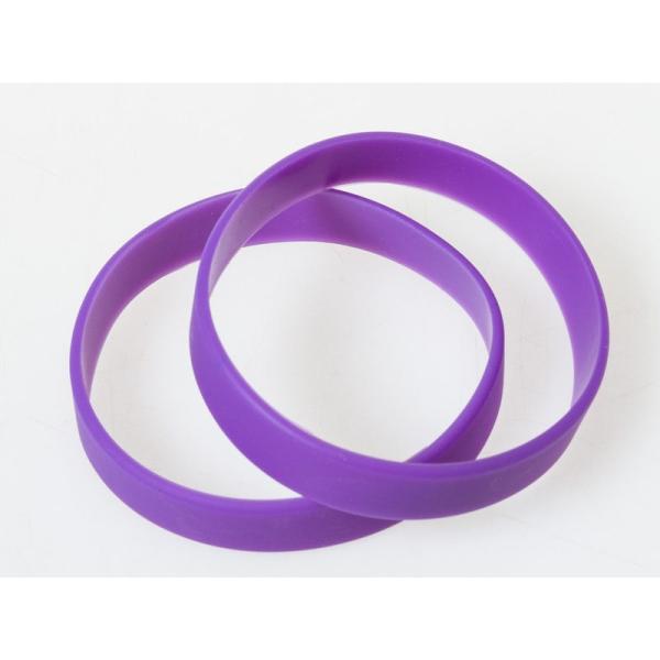 アウトドア スポーツ アクセサリー 無地 男女兼用 シリコンブレスレット 2個セット#パープル