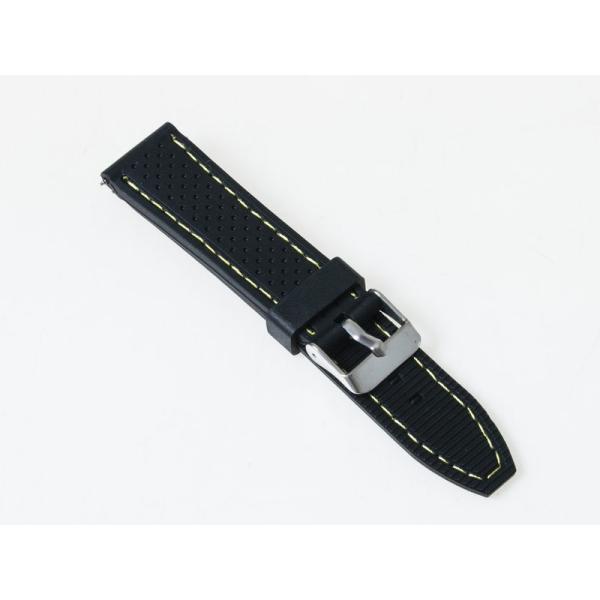 アウトドア スポーツ ファッション 腕時計 交換用 シリコン製 ブラック バンド ベルト 20MM#...