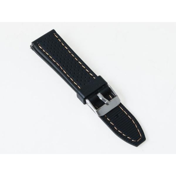 アウトドア スポーツ ファッション 腕時計 交換用 シリコン製 ブラック バンド ベルト 20MM#...