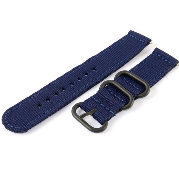 腕時計 交換用 取り換え ナイロン製 パーツ 厚み バンド ベルト ブラックバックル#幅18MM ブ...