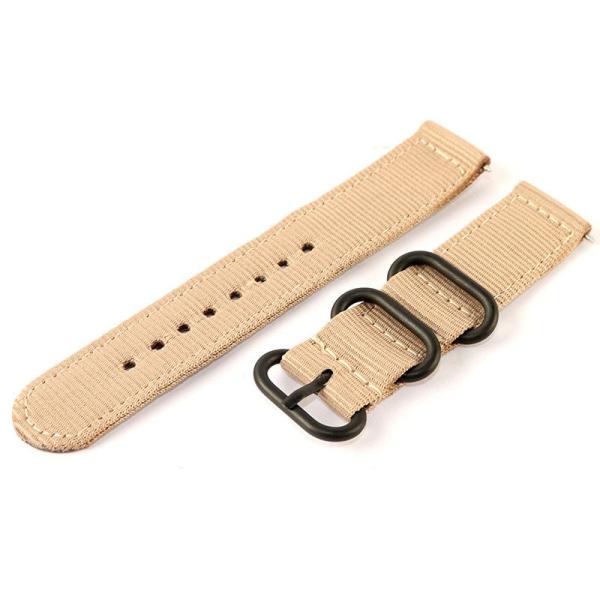 腕時計 交換用 取り換え ナイロン製 パーツ 厚み バンド ベルト ブラックバックル#幅18MM カ...