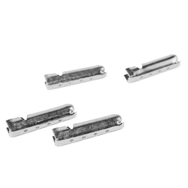 ファッション 靴紐 シューレース 先端 金具 靴ひもアクセサリー 4個入#シルバー