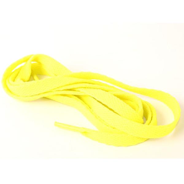 スニーカー スポーツシューズ系 平紐タイプ 靴紐 シューレース 靴ひも 70CM#ホットイエロー