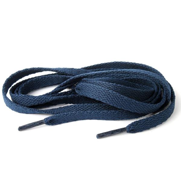 スニーカー スポーツシューズ系 平紐タイプ 靴紐 シューレース 靴ひも 70CM#ネイビーブルー