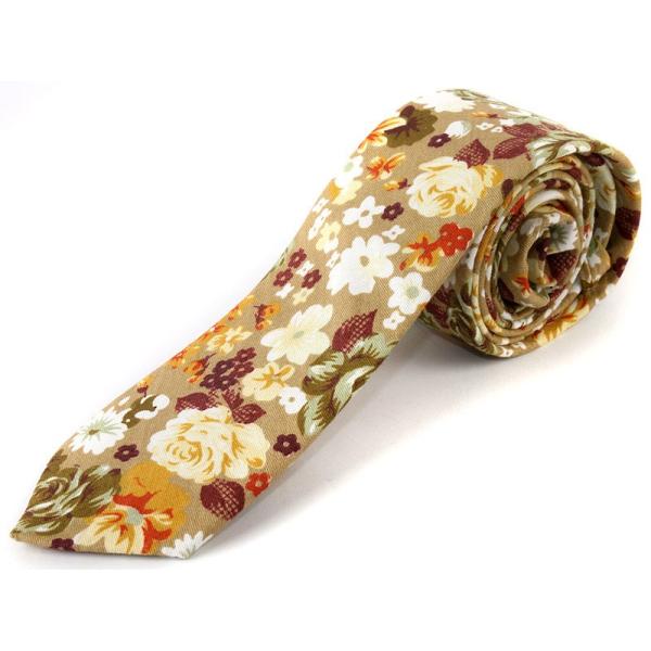 男女兼用 ファッション小物 カジュアル ビジネス 正装 スーツなど ネクタイ#花柄A