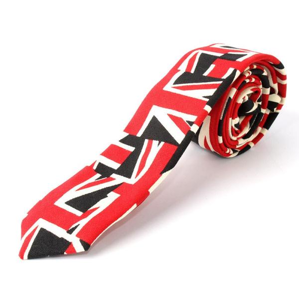 メンズ ファッション普段着 カジュアルなど 細身ネクタイ コットン#模様026