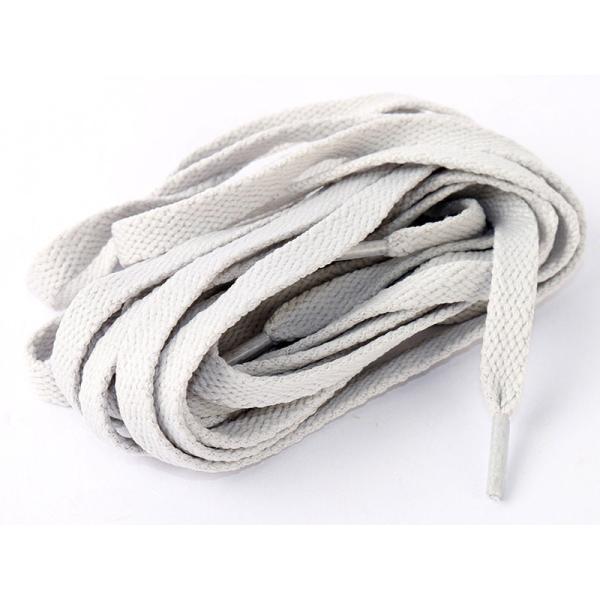 スニーカー スポーツシューズ系 平紐タイプ 靴紐 シューレース 靴ひも 180CM#ライトグレー