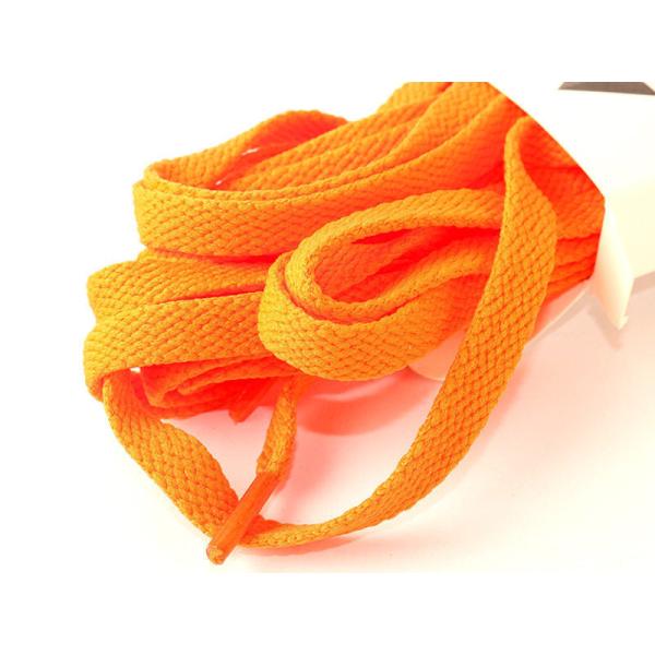 スニーカー スポーツシューズ系 平紐タイプ 靴紐 シューレース 靴ひも 180CM#オレンジ
