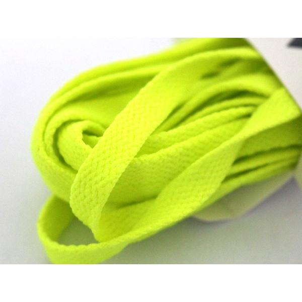 スニーカー スポーツシューズ系 平紐タイプ 靴紐 シューレース 靴ひも 180CM#蛍光黄