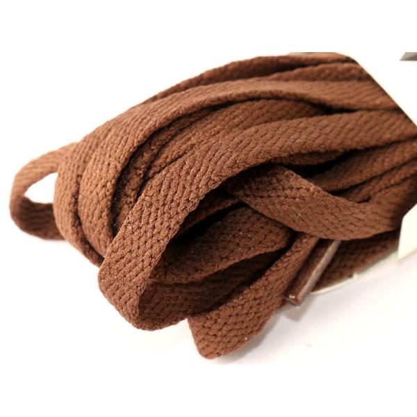 スニーカー スポーツシューズ系 平紐タイプ 靴紐 シューレース 靴ひも 180CM#ブラウン