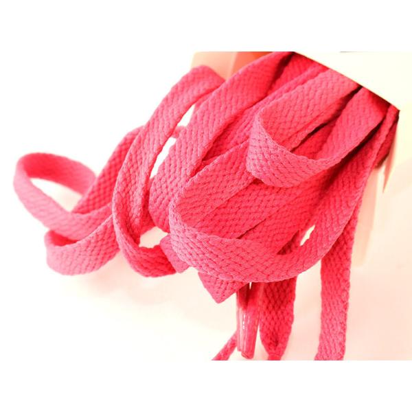 スニーカー スポーツシューズ系 平紐タイプ 靴紐 シューレース 靴ひも 180CM#ローズ