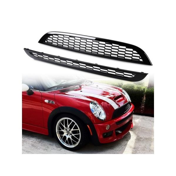 BMW用 Mini Cooper用 R50 R52 R53用 ブラック Jタイプ フロントグリル ミ...
