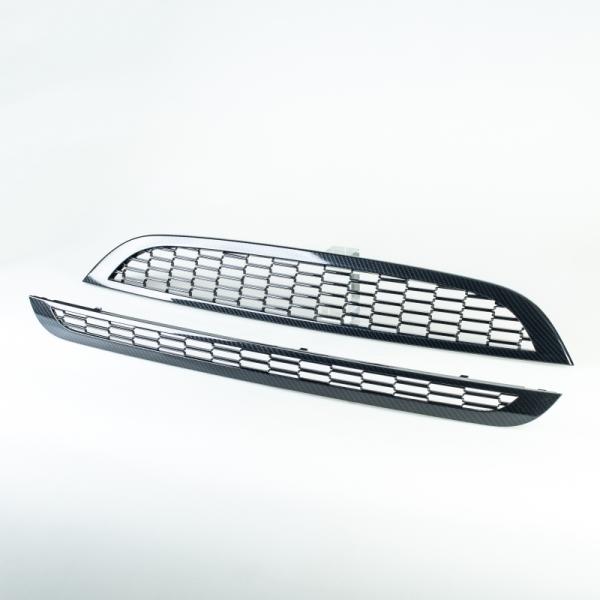 ミニ用 R50 R52 R53 JCWバンパー専用 カーボン調 水圧転写 フロントグリル